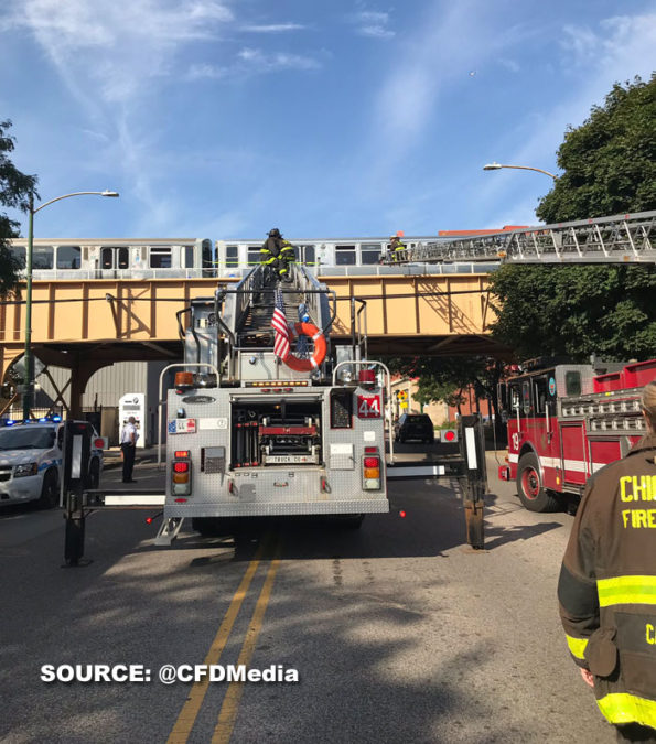 Minor CTA train collision near Sedgwick station