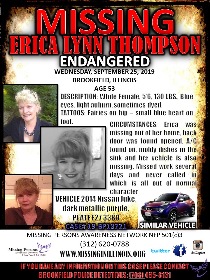 Brookfield Illinois Police Seek Help Locating Erica Thompson Missing Since September 25 2019 3904