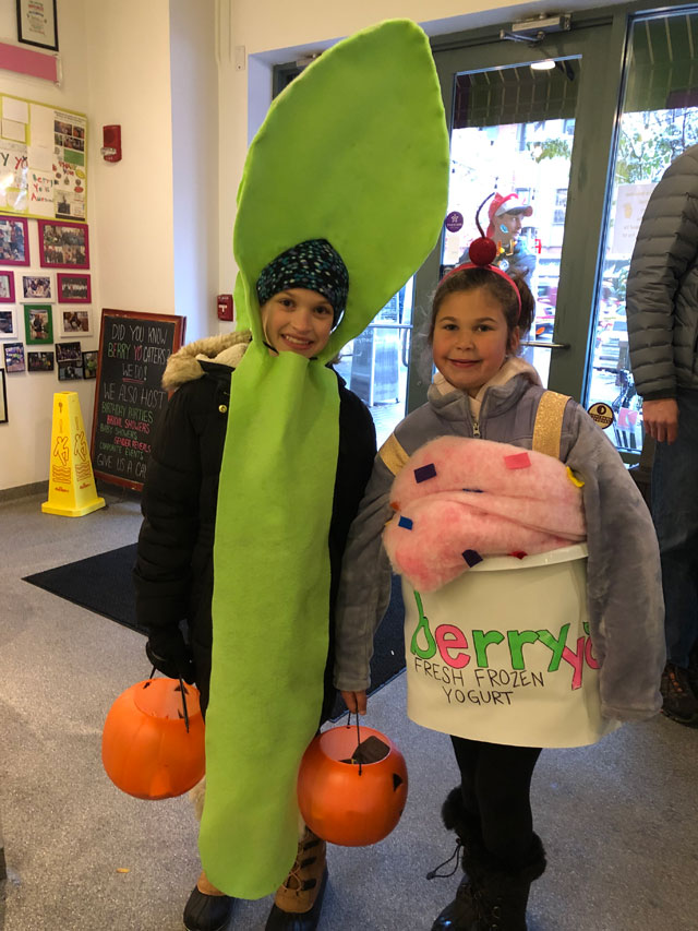 Scenes from a Snowy Halloween 2019 in Downtown Arlington Heights