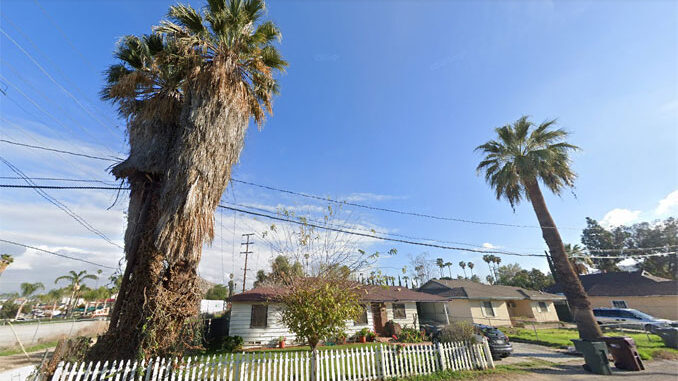 Block of 1200 Spring Street in Riverside, California Street View (©2020 Google Maps)