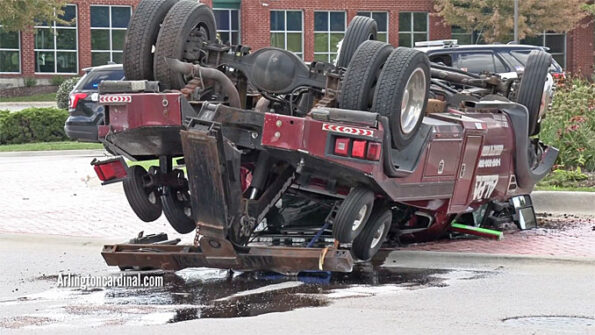 Driver Rolls Tow Truck In Single-Vehicle Crash Plum Grove Rd And State ...