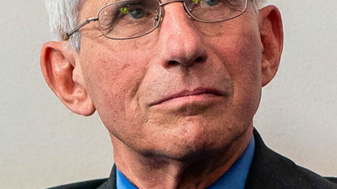 Director of the National Institute of Allergy and Infectious Diseases Dr. Anthony S. Fauci attends a coronavirus update briefing Tuesday, April 7, 2020, in the James S. Brady Press Briefing Room of the White House. (Official White House Photo by Tia Dufour/Public Domain)