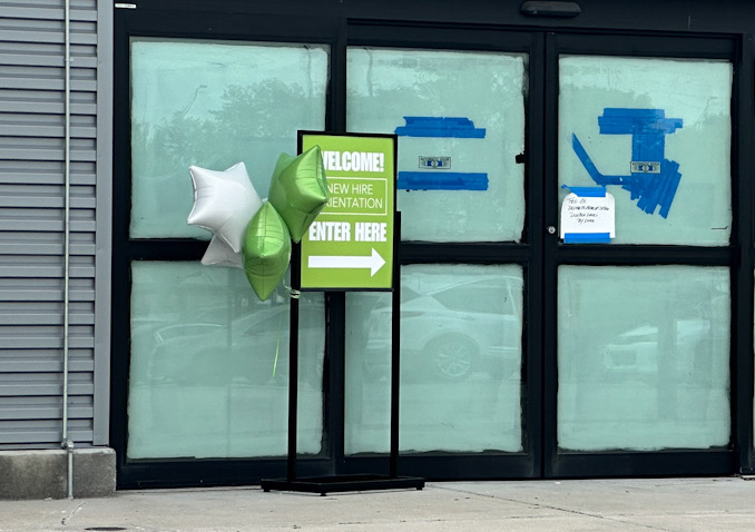 A new hire event was held Thursday, June 13, 2024 at the apparent future Amazon Fresh store location at 325 East Palatine Road in Arlington Heights (CARDINAL NEWS)