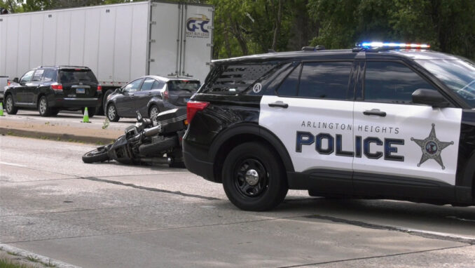 Arlington Heights police SUV protects the scene at Lake Cook Road east of Wilke Road in Arlington Heights on Tuesday, June 18, 2024 (PHOTO CREDIT: Craig/CapturedNews)