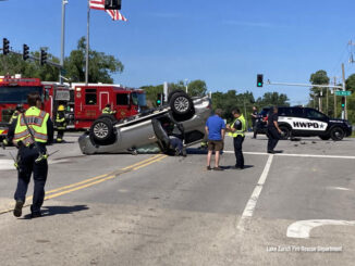 Rollover crash with extrication at Route 12 and Miller Road in LakeZurich Tuesday morning, June 11, 2024 (SOURCE: Lake Zurich Fire Rescue Department)