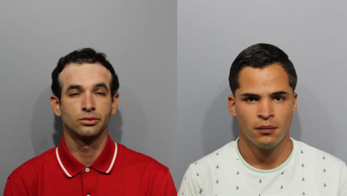 Migrants Romer Yanez Marino (left) and Cesar Acosta Monroy arrested for alleged retail theft at Ulta Beauty on Rand Road near Arlington Heights Road in Arlington Heights (SOURCE: Arlington Heights Police Department)