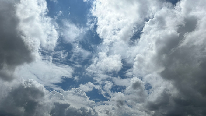 Summer clouds Monday, July 29, 2024 at 2:16 p.m. in Arlington Heights (CARDINAL NEWS)