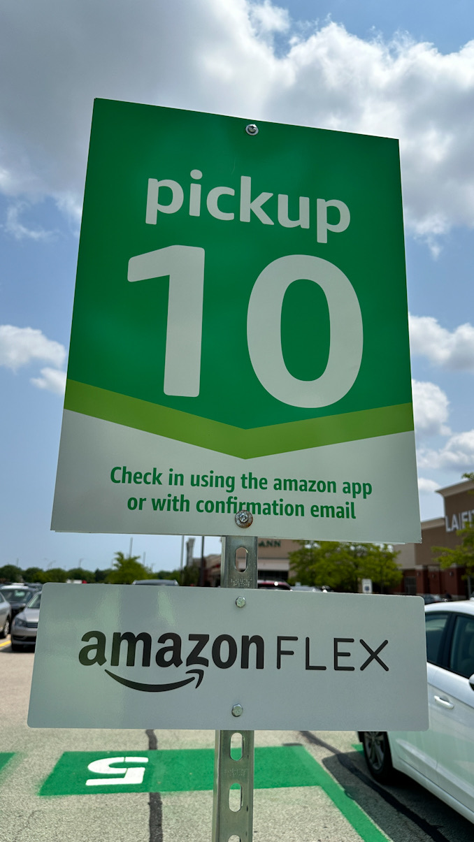 One of ten pickup parking stalls at the Amazon Fresh Arlington Heights store at 325 East Palatine Road (CARDINAL NEWS)