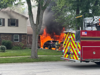 Fatal garage fire at house on Woodhollow Lane in Buffalo Grove on Monday, July 22, 2024 (Provide photo for CARDINAL NEWS)