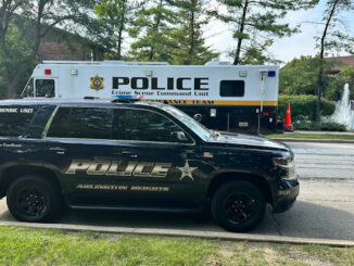Major Case Assistance Team van and Arlington Heights Forensics unit on scene of a shooting death investigation in the block of 4200 North Bloomington Avenue in Arlington Heights on Sunday, July 21, 2024 (CARDINAL NEWS)