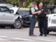 Investigation at the scene of a crash where a woman suffered cardiac arrest at Rand Road and Euclid Avenue in Mount Prospect near Arlington Heights, Illinois (CARDINAL NEWS)