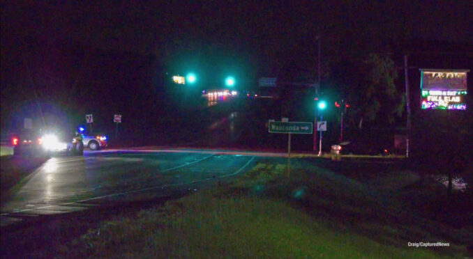 Scene of a fatal crash near J&D's Bar and Grill at US-12 WEST (northbound) and Old Rand Road/Lake Shore Drive in unincorporated Wauconda on Wednesday night, August 7, 2024 (Craig/CapturedNews)