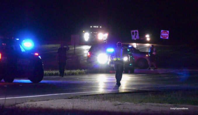 Lake County Sheriff’s Office Technical Crash Investigations Team working at the scene after a fatal crash with a pedestrian on Wednesday night, August 7, 2024 in Wauconda (Craig/CapturedNews)