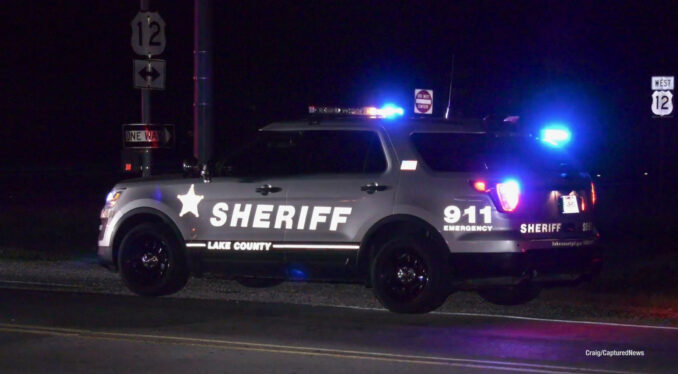 Lake County Sheriff's Office on the scene of a fatal crash at US-12 WEST (northbound) and Old Rand Road/Lake Shore Drive in unincorporated Wauconda on Wednesday night, August 7, 2024 (Craig/CapturedNews)