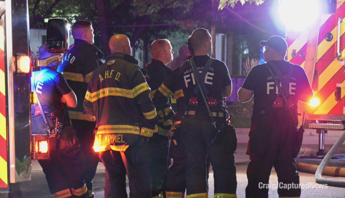 Fire scene photo on Crambourne Way in Arlington Heights Friday, August 9, 2024 (Craig/CapturedNews)