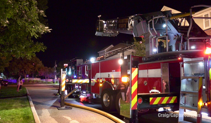 Fire scene photo on Crambourne Way in Arlington Heights Friday, August 9, 2024 (Craig/CapturedNews)