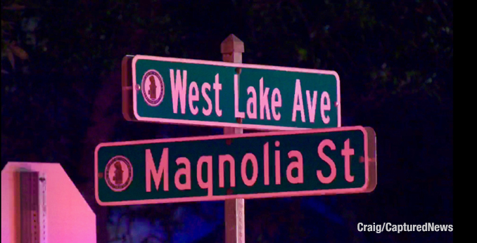 Crash scene on Lake Avenue near Magnolia Street Glenview, Illinois Saturday night, August 24 (PHOTO CREDIT: Craig/CapturedNews)