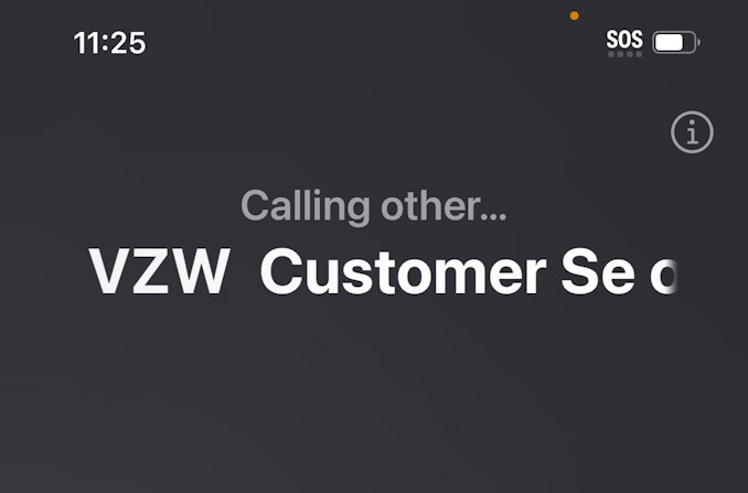 Apple iPhone with an SOS, indicating there is no normal connection to the subscriber's cellular network available (CARDINAL NEWS)