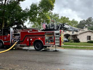 Attached garage fire on Princeton Avenue in Arlington Heights, Sunday, September 22, 2024