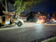 ComEd crew and Arlington Heights Fire Department Engine 2 crew in the block of 900 North Beverly Avenue in Arlington Heights after a transformer blew Friday night, September 27, 2024 (CARDINAL NEWS)