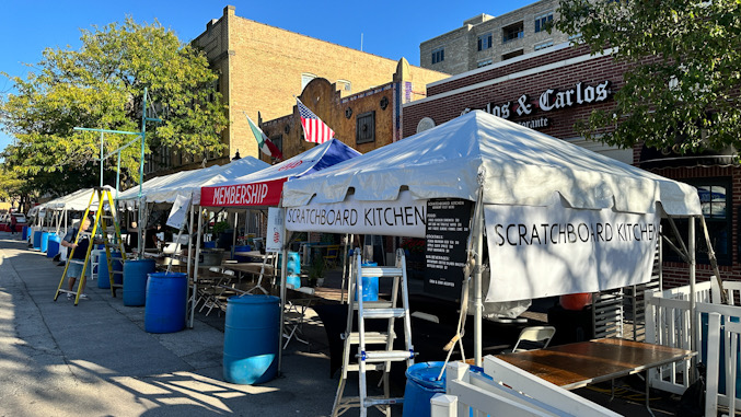 Scratchboard Kitchen's booth is on Campbell Street just east of Vail Avenue -- not in front of it's actual location closer to Dunton Avenue (CARDINAL NEWS)