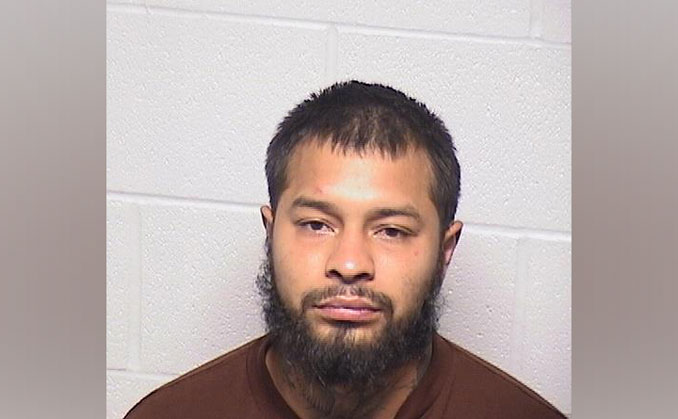 Ruben Ruiz, charged with Domestic Battery and Obstructing a Peace Officer (SOURCE: Lake County Sheriff's Office)