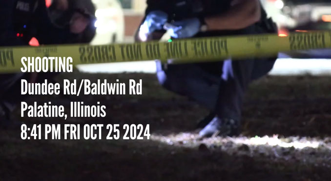 Evidence collection Palatine Police Department at Dundee Road and Baldwin Road (CARDINAL NEWS)