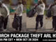 Porch package theft in residential neighborhood northeast of the intersection of Arlington Heights Road and Lynnwood Avenue in Arlington Heights on Monday, October 28, 2024 (Ring/Neighbors App)