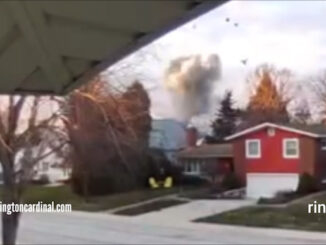 Garbage truck CNG tank explosion caught on ring camera in Arlington Heights, December 6, 2024 (CARDINAL NEW)