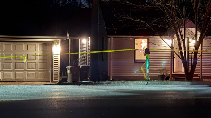 Crime scene tape at the scene of a fatal shooting investigation over 24 hours after a woman was discovered with a gunshot wound to the head on Friday, November 29, 2024 (CARDINAL NEWS)