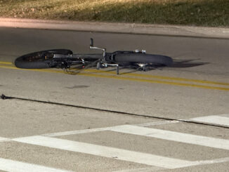 Bicycle down after fatal crash at Rohlwing Road and Campbell Street in Rolling Meadows, Tuesday night, December 17, 2024 (CARDINAL NEWS)