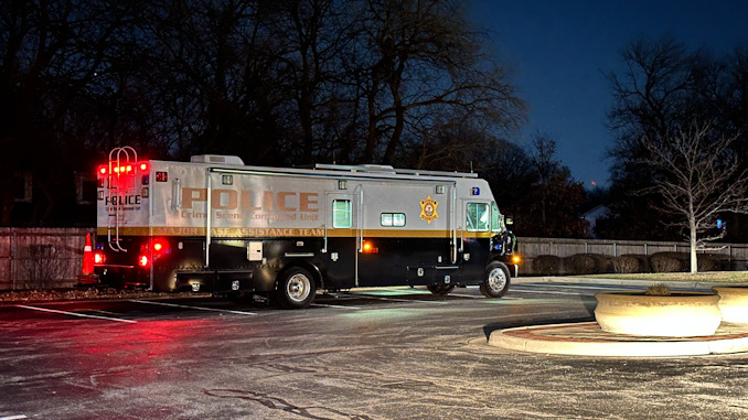 MCAT data collection and investigation van parked at Palatine Police Department on Saturday, November 30, 2024 at 11:56 p.m. during a shooting death investigation after a shooting victim was discovered about 24 hours earlier on Friday, November 29, 2024 at a house on Hicks Road between Dundee Road and Rand Road  in Palatine (CARDINAL NEWS)