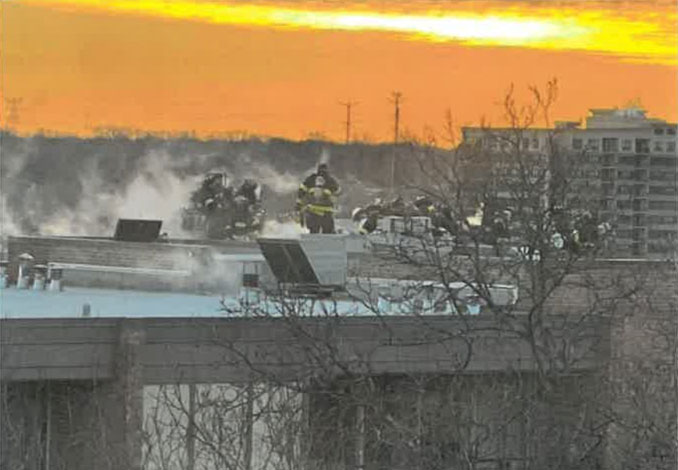 Lisle-Woodridge condominium apartment building fire at Four Lakes Condominium and Rental community on Thursday morning, December 12, 2024 (SOURCE: Lisle-Woodridge Fire District)